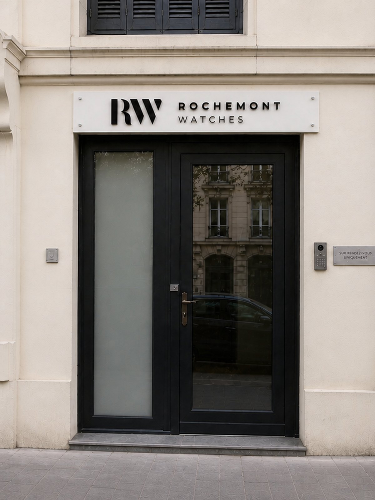 Devanture du showroom Rochemont Watches à Avignon